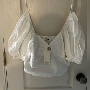 Sim & Sam Size M Crop Top. Never worn, sleeves too tight on me